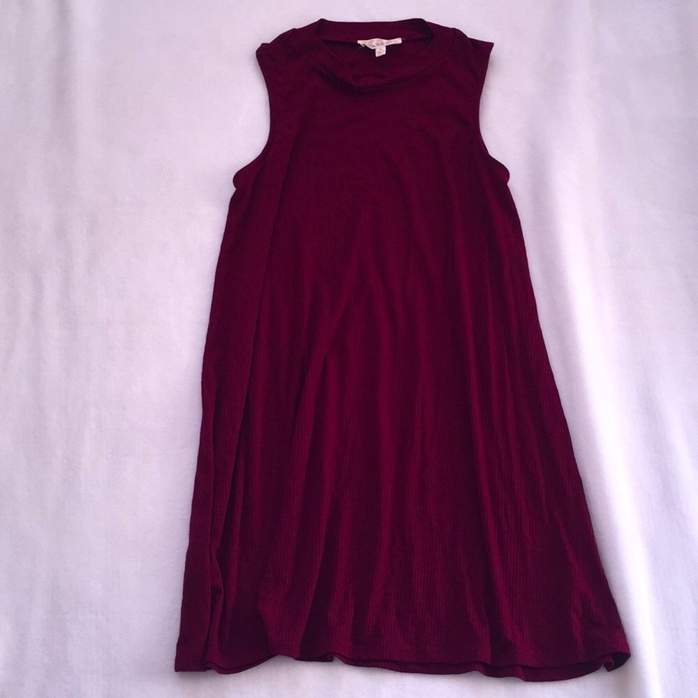 Ribbed Sleeveless Shift Dress